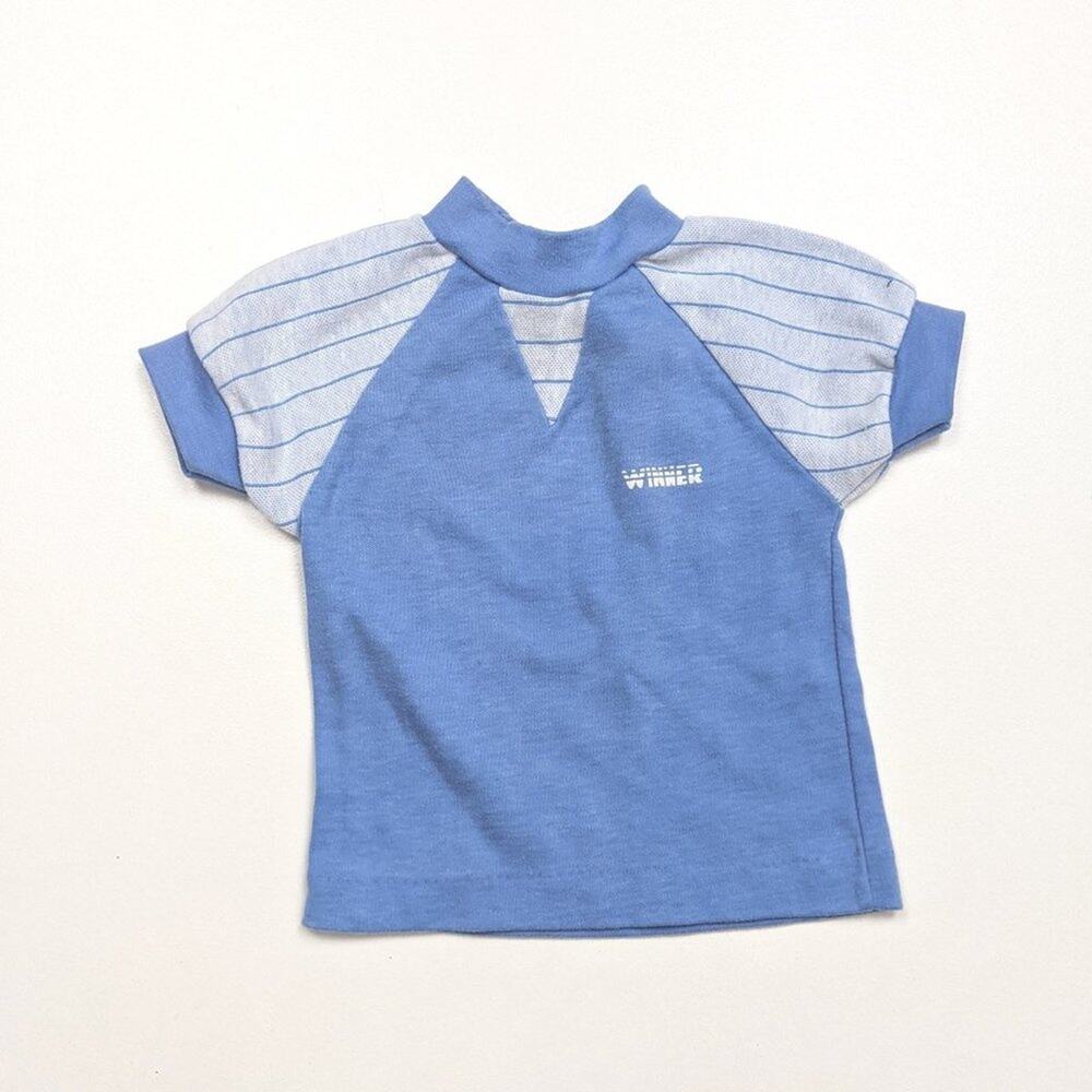 Vintage Names T-Shirt Baby Boys Size 12-18m Ringer Tee Blue 'winner'